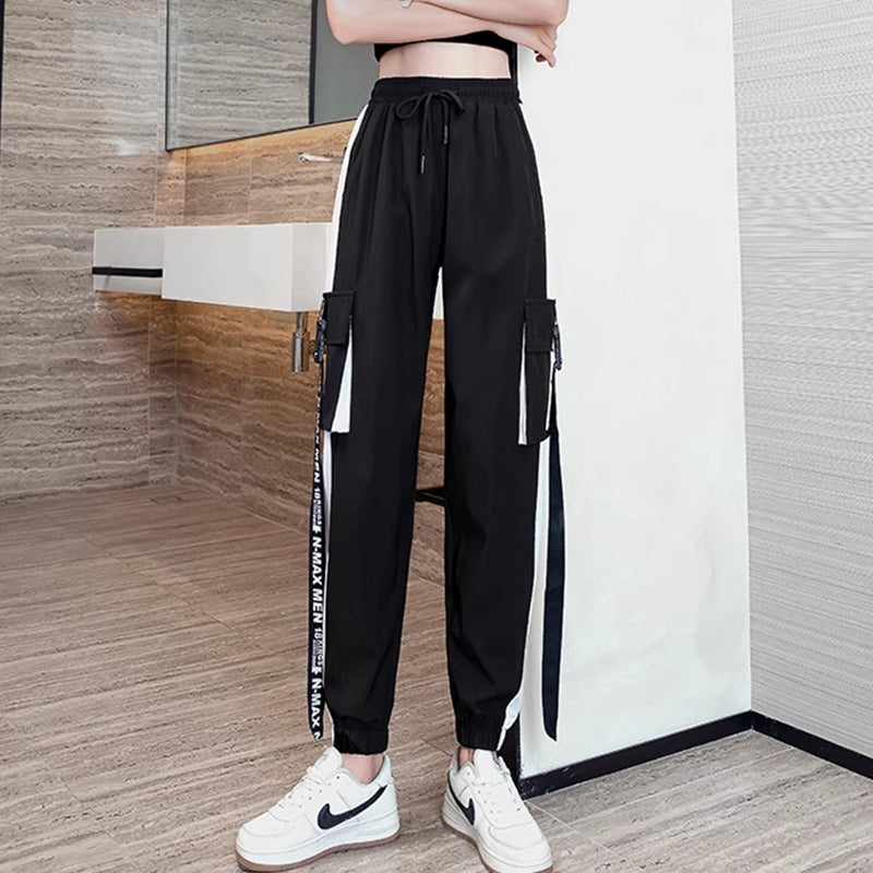 Contrast Panel Techwear Joggers