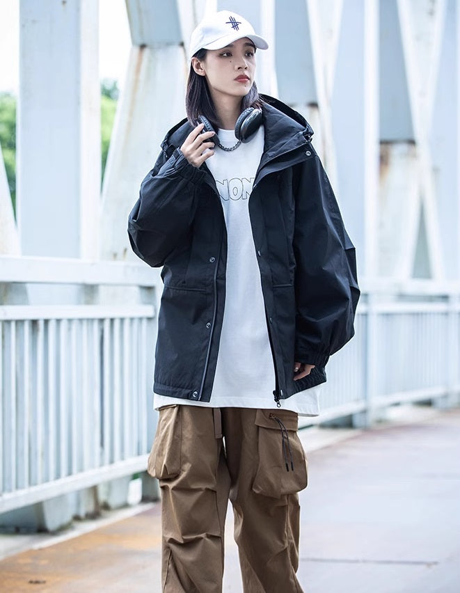 Oversized Techwear Shell Jacket