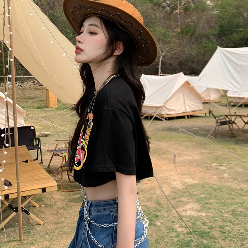 Racing Flame Crop Top