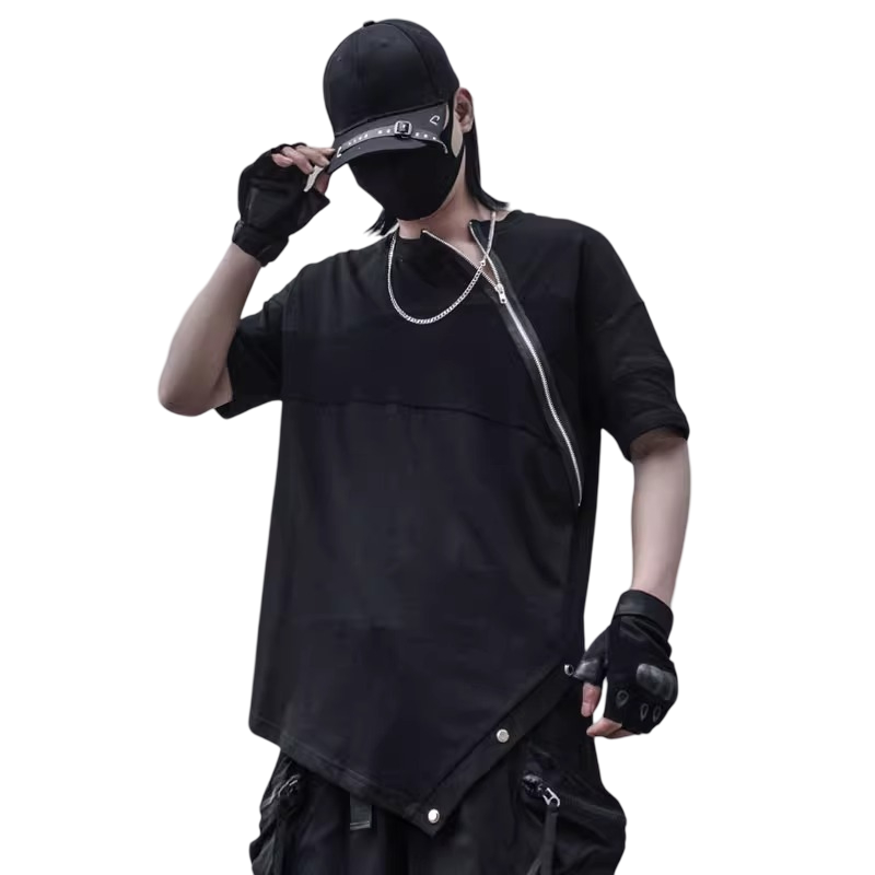 Zipper Techwear T-Shirt