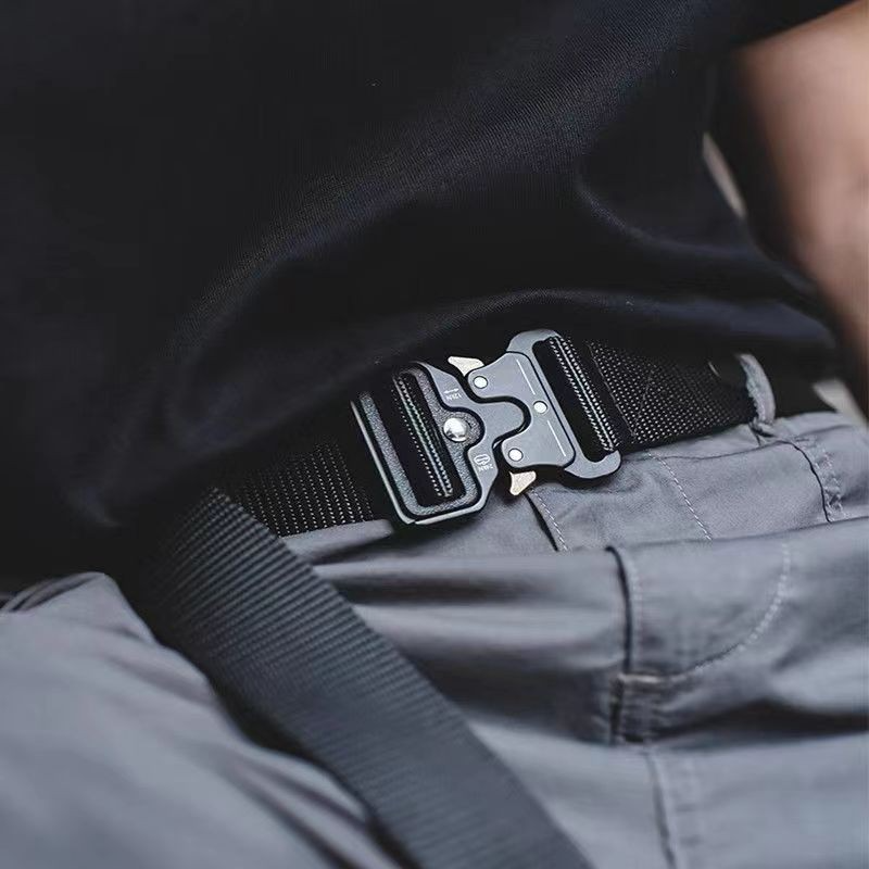 military-style tactical nylon belt